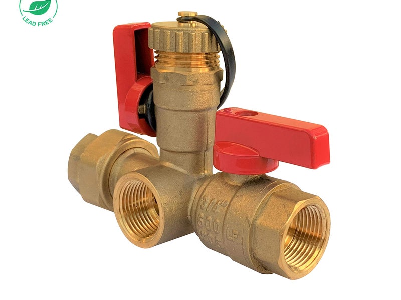 Libra Supply 3/4 inch IPS Isolator Tankless Water Heater Service Valve Kit â€“ 3/4'' FNPT X FNPT Thread Brass Isolation Set with Pressure Relief Valve | Pipe Fittings, Supplies & Spare Parts - Image 4